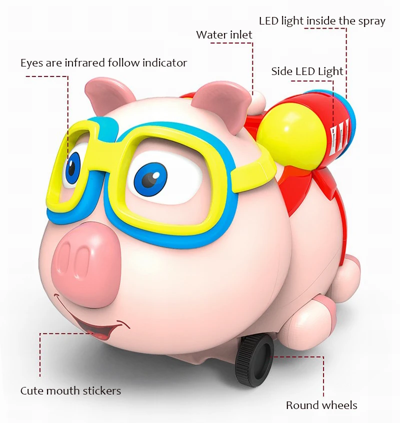 Sensory Toy Intelligent Toy Interactive Toys RC Car Remote Control Car with Light and Sound Smart Follow Toy Car for Kids