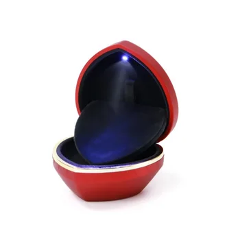 

Heart-Shaped Necklace Box Luminous Pendant Led Light Box Jewelry Package Decoration Box Storage Boxes Bins