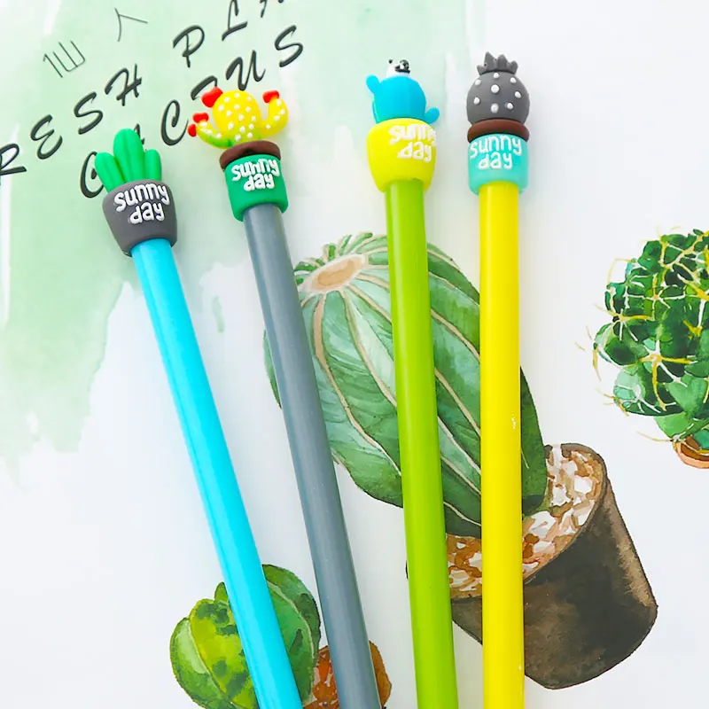 12 шт./компл. милые миленькие в японском стиле (Каваий) кактус гелевые ручки панда