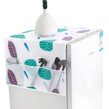 

Waterproof Refrigerator Dust Cover with 2 Storage Pockets, Washing Machine Top Cloth for Kitchen Bathroom 2020 New Arrivals