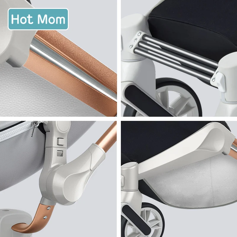Британская прогулочная коляска hotmom с высоким пейзажем, может лежать, складной светильник, импортная детская коляска для детей 0-3 лет