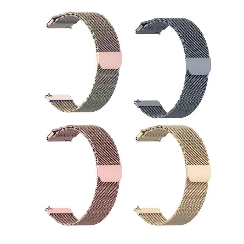 Металлическая Миланская петля на запястье для Xiaomi Huami AMAZFIT Bip ремешок 20 мм 22 мм ремешок для Amazfit GTR 42 42 мм/47 47 мм ремешок
