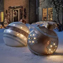 Outdoor Christmas Pvc Inflatable Decorated Ball, Giant Christmas Inflatable Ball Christmas Tree Decorations