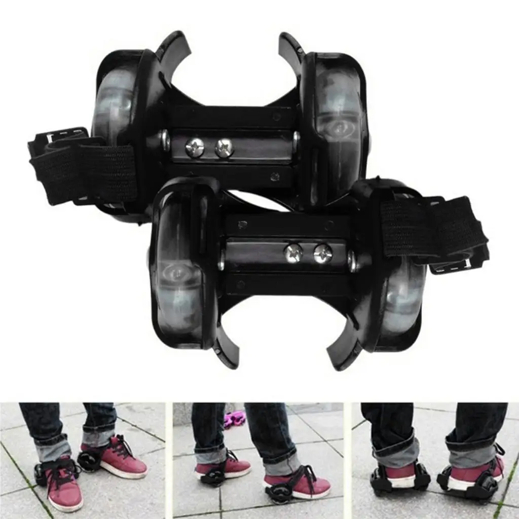 Light Up Flash Heel Wheel Roller Skates LED Kids Child Rollerskate Training Shoe Strap on Child Street Skating Roller Adjustable