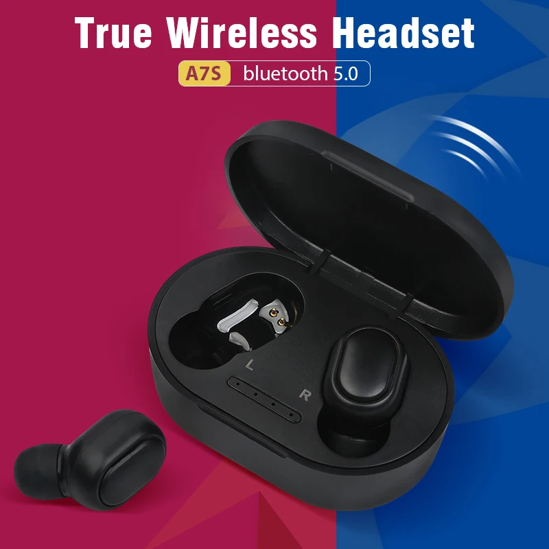 A7S TWS inalámbrico 5,0 Bluetooth auricular móvil con micrófono Mini auriculares deporte caja de carga para teléfono inteligente|Auriculares y audífonos| - AliExpress