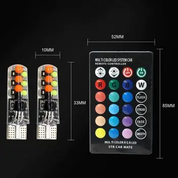 

5 Sets T10 12V RGB Light 1.3W Parts Replacement Universal COB LED Bulb