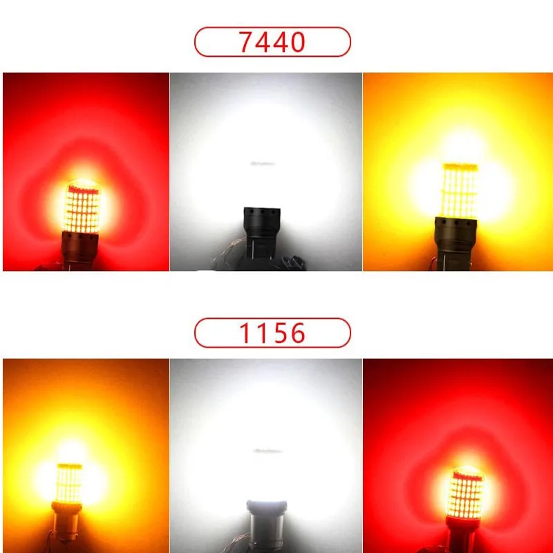 1 шт. очень яркий светодиодный стоп-сигнал светильник 3014 144smd светодиодный CanBus лампа 1156 BA15S P21W 6500K 12-30V T20 7440 W21W светодиодный поворотник