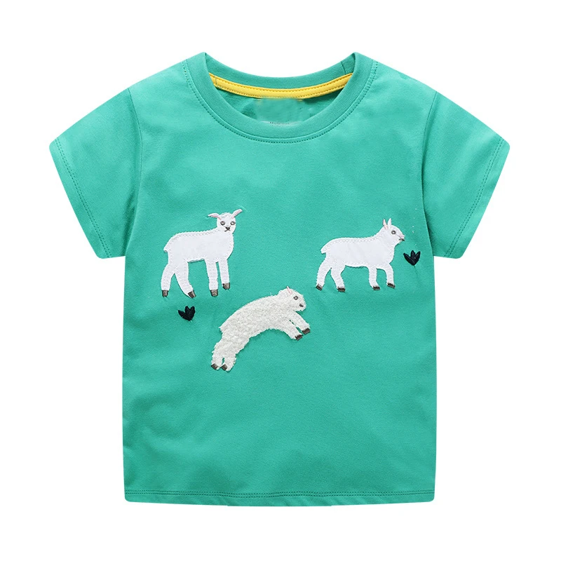 Little maven 2-7Year Кролик Аппликация Мальчики Топы Футболка Лето Дети Дети Мальчики Шорты Одежда Bebe La camiseta - Цвет: 6256 same picture