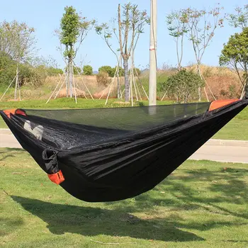 

Portable Nylon Hammock Camping Parachute Travel Camping Survival Swing Garden Hunting Leisure Outdoor Thickened Hammock
