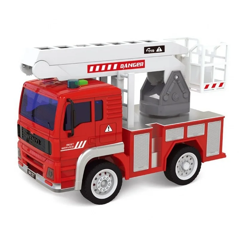 Literature And Art Service Firefighting Rescue Toy Car Sound And Light Voice Educational Inertia Toy Car Fire Model