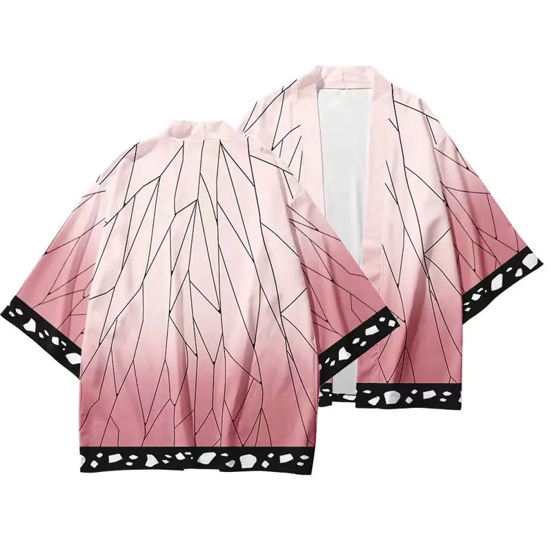 Аниме кимоно Demon Slayer Kimetsu дизайн японского Аниме кимоно Haori Yukata Косплей для женщин/мужчин Летняя Повседневная крутая одежда