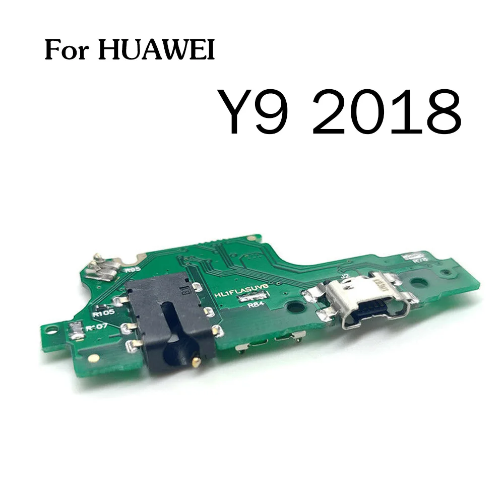 Y9 2018 Золотой-R разъем порта для зарядки части платы гибкий кабель с микрофоном для HuaWei Y9 Y7 Y6 Pro Y5 Prime GR5 - Цвет: Y9 2018