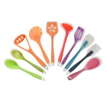 Производители в настоящее время доступны кухонные приспособления 10 штук силикагель антипригарный горшок для приготовления пищи Лу Чан ладель Si