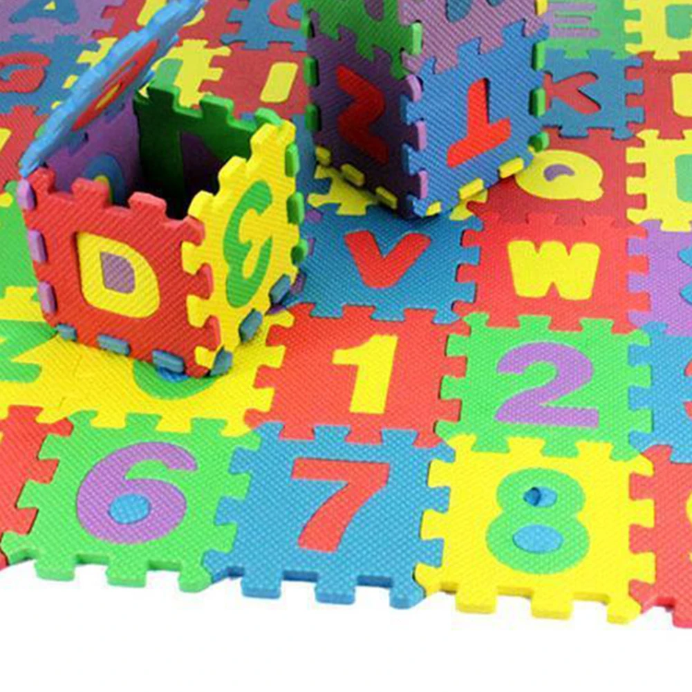 36Pcs Set Child Kids Novelty Alphabet Number EVA Foam Puzzle Learning Mats Toy Intelligence Developmental Toys 3
