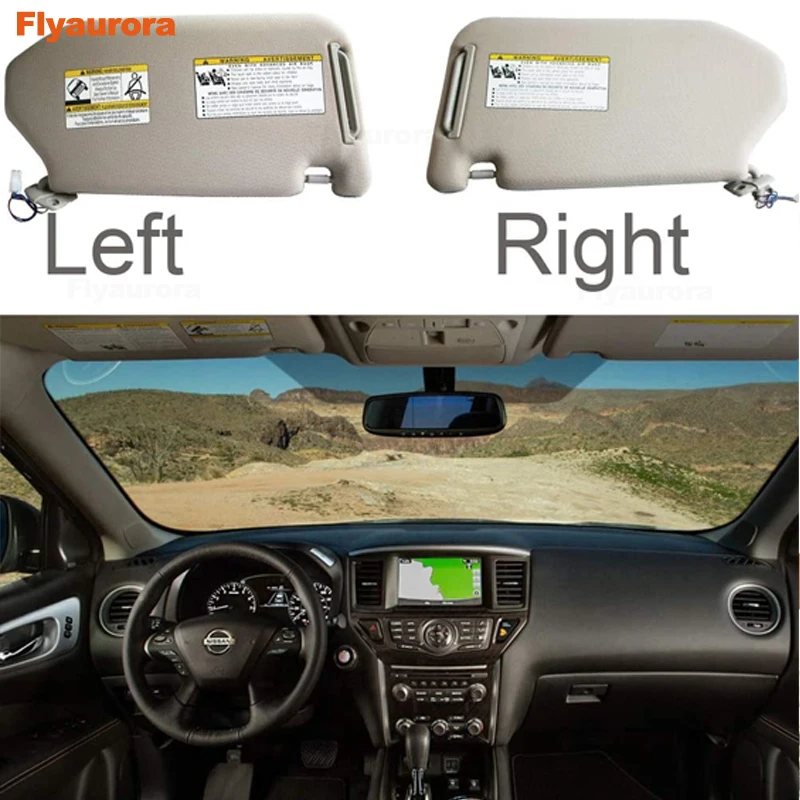Козырек от солнца для водителя и пассажира совместимый с 2013-2018 Nissan Pathfinder 2014-2017