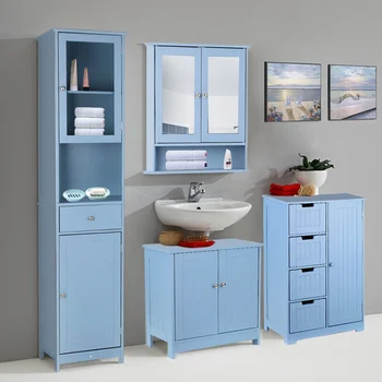 

2 Layer Modern Under Sink Storage Cabinet with Doors Bathroom Vanity Furniture Storage Organizer Bathroom Products Storage Box