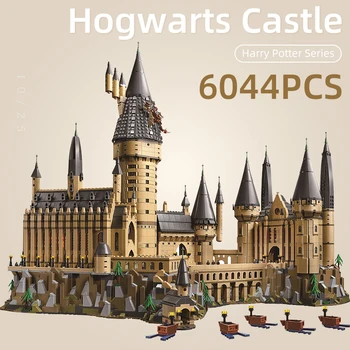 

NEW 6044PCS Potter Movie Castle Magic H warts School Model Building Block Bricks Toys 16060 11025 big Gift For kids