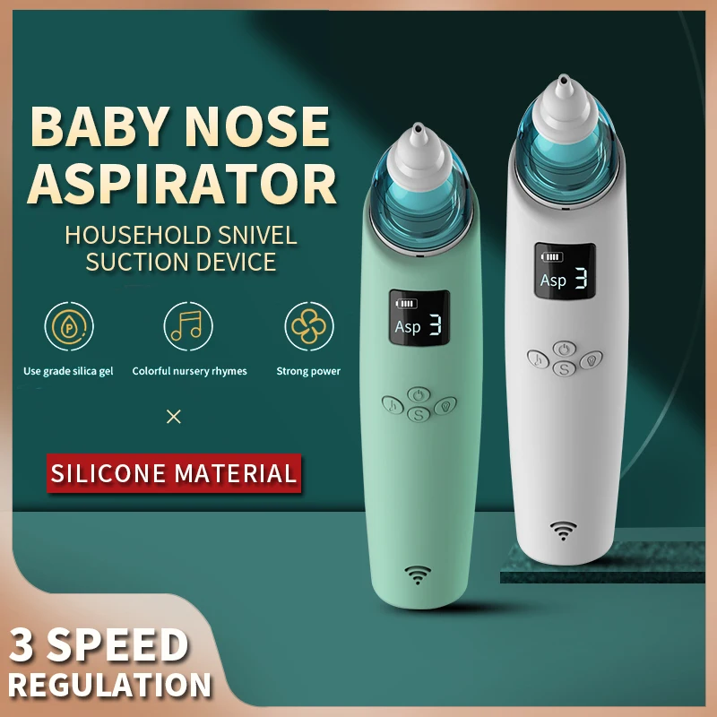 New Electric Baby Silicone Nasal Aspirator Vacuum Sucker Nose Mucus Snot Cleaner 