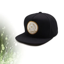 Бейсбольная кепка с изображением глаз иллюминатов, бейсболка в стиле хип-хоп черного цвета