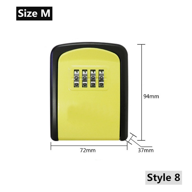 new wall-mounted key storage box 4 digit combination password security password lock keyless home safe stash