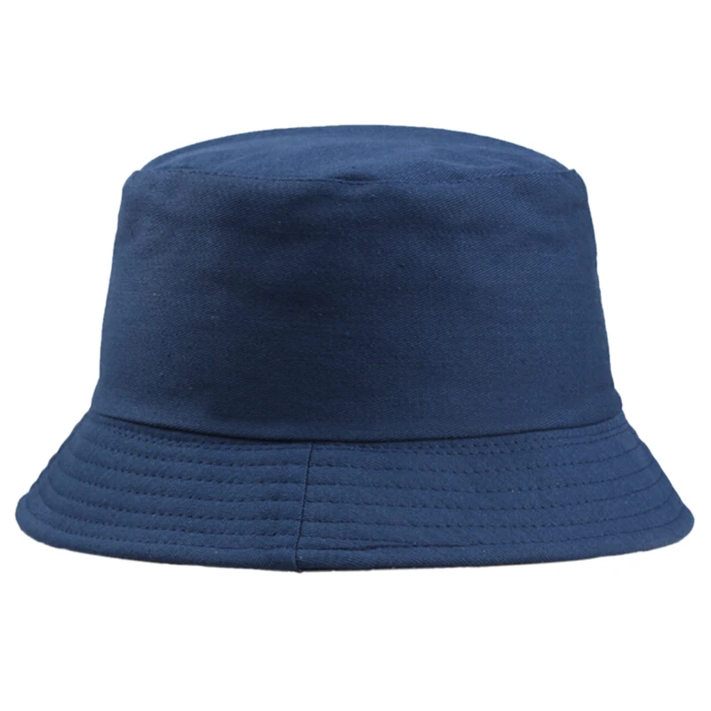 Navy blue 1 шт., женская и мужская хлопковая Панама для взрослых, летняя пляжная Солнцезащитная шляпа для рыбалки - Цвет: Navy blue