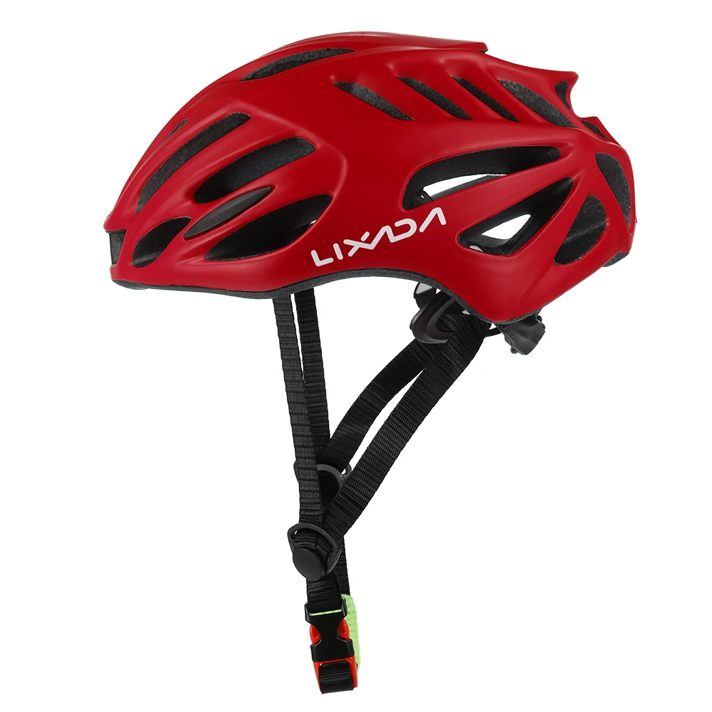 Lixada 32 Vent велосипед шлем емкости Da Bicicleta Сверхлегкий шлем Mtb велосипеда шлем Ciclismo велосипедный шлем 58-63 см - Цвет: Красный