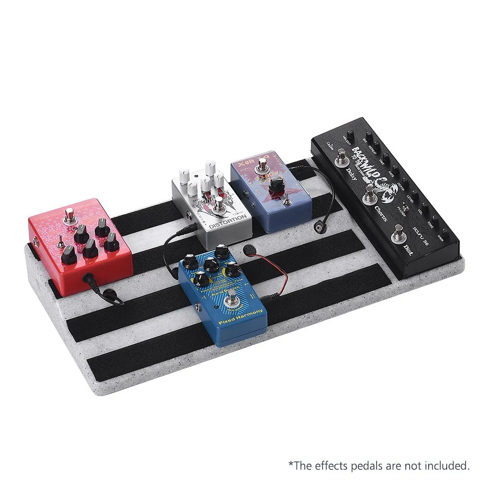 

Big Size Guitar Effects Pedal Board Sturdy PE Plastic Guitar Pedalboard Case with Sticking Tape Guitar Pedals Accessories