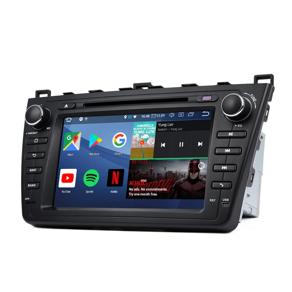" Android 9,0 Pie OS автомобильный DVD Мультимедиа Навигация gps радио для Mazda 6 2009-2012 с CarPlay/Android Авто поддержка