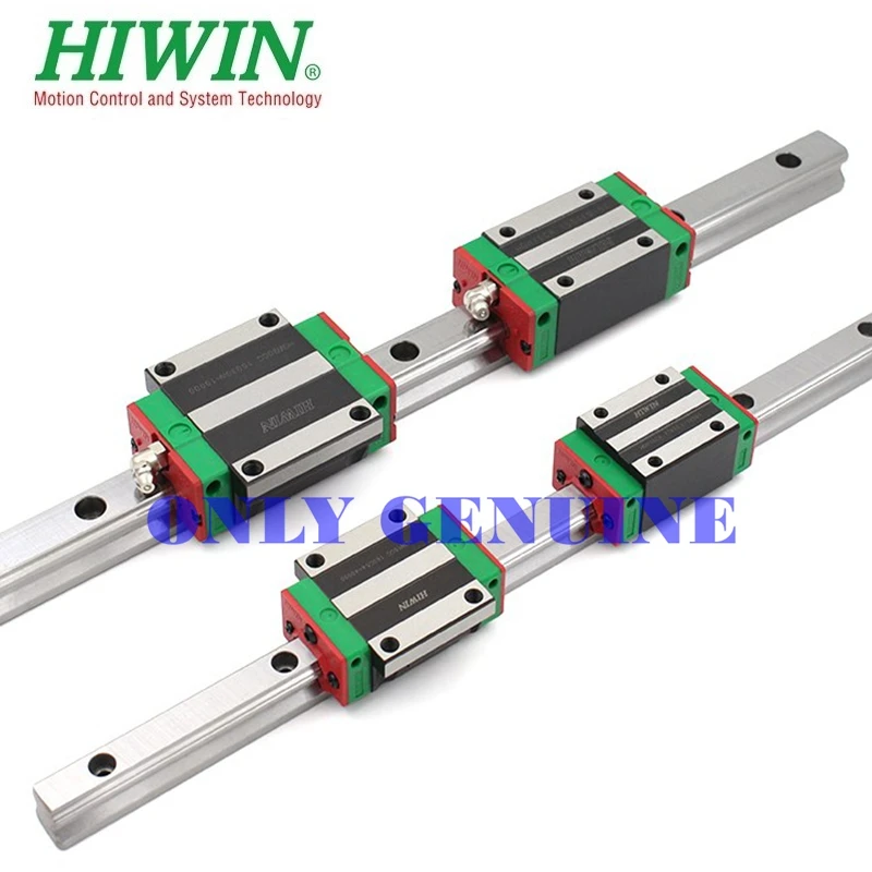 HIWIN Replace Linear Guideways Guide Rail L=750mm HGR15R 2pc Flange Rail Block