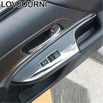 

Window Door Handle Panel Interior Auto Chromium Modified Sticker Strip Parts Bright Sequins Covers 14 15 16 17 FOR Honda Accord