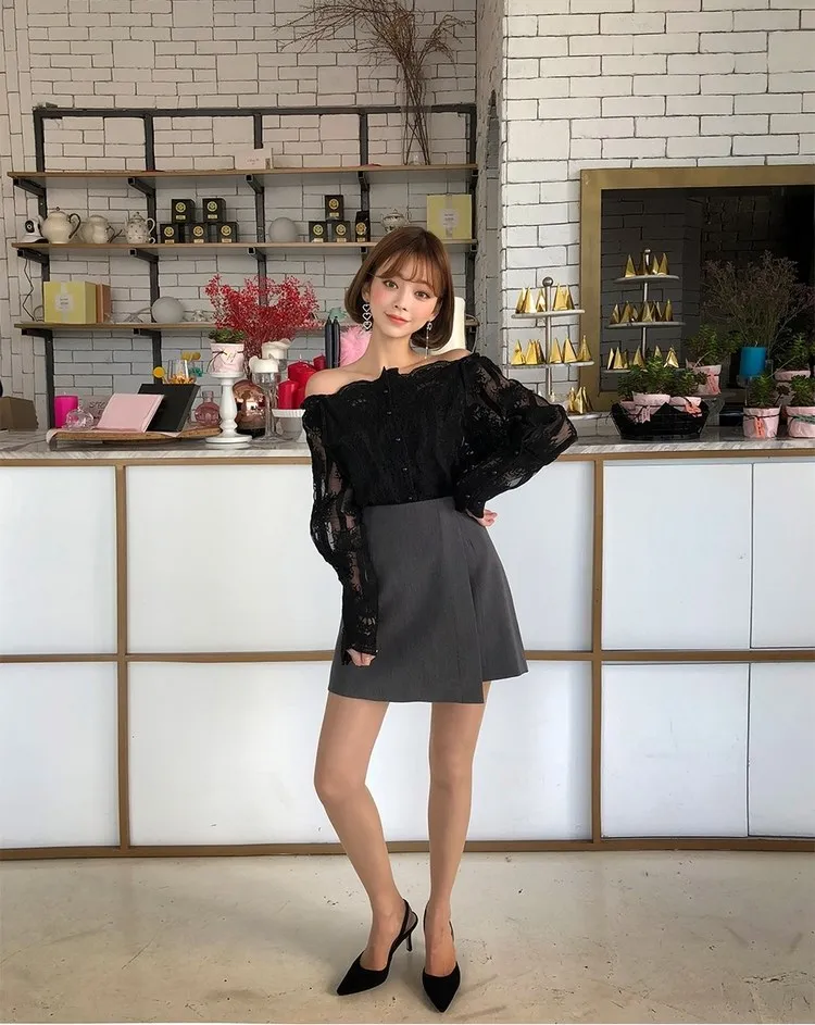 WHITNEY WANG блузки женские модная Уличная Сексуальная Блузка с вырезом лодочкой женские блузы рубашки топы