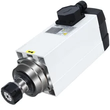 Квадратный 6 кВт AC380V ER32 цанговый 18000 об/мин с воздушным охлаждением мотор шпинделя для древесины ЧПУ маршрутизатор