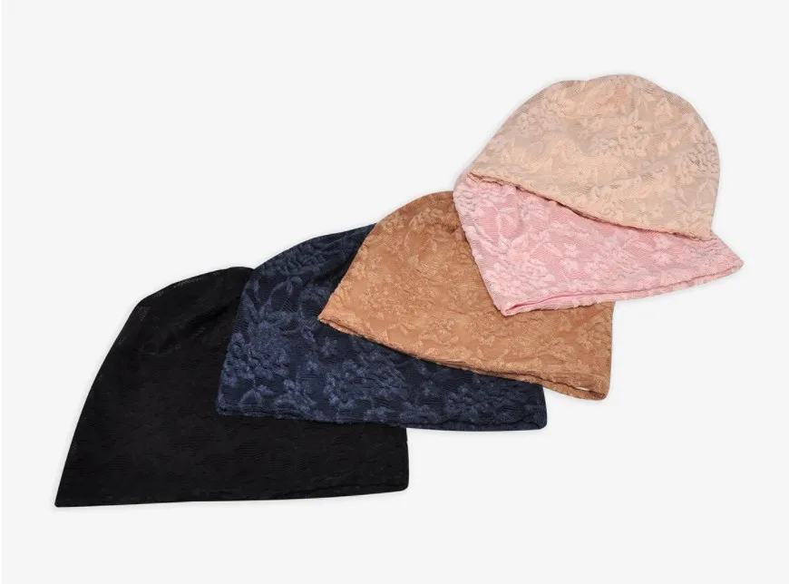 Модная кружевная шапка Skullies Beanies, Женская двухслойная дышащая одноцветная Шапка-тюрбан, шапка для беременных женщин, весна-лето, новинка