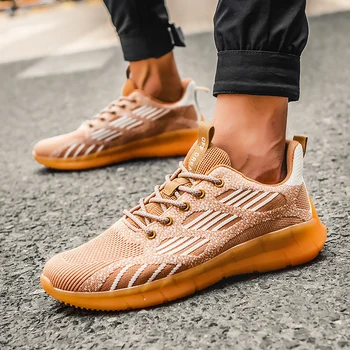 

. 2020 Summer New Men Lightweight Sneakers Outdoor Sports Shoes Breathable Mesh Comfortable Shoes Air Cushion Lace Up Sneakers