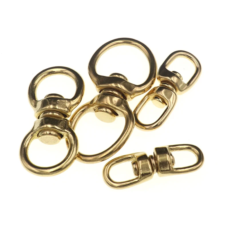 Solid Brass Eight- Character Ring Rotating Pure Copper Hand Ring Pet Pull Buckle Universal Turn Buckle 004