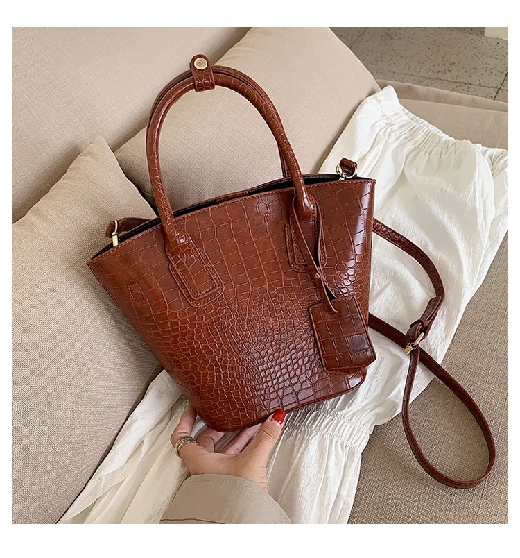 Classic Crocodile patter Tote bag New High Quality PU Leather Women's Designer Handbag High capacity Shoulder Messenger Bag