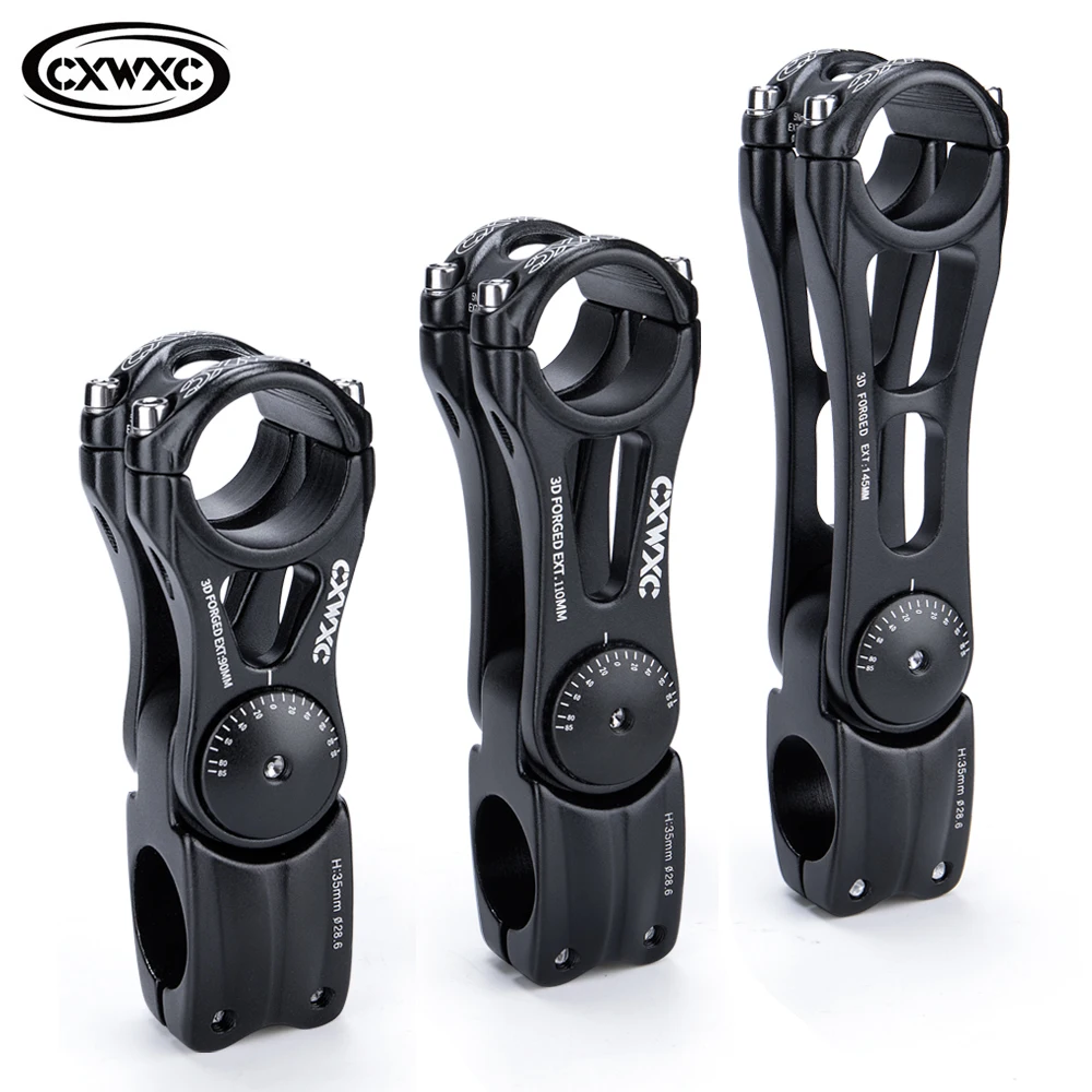 

Adjustable MTB Stem For Bike Handlebar Stem 90/110/145mm Aluminum Alloy Mountain Gear Cycling Bicycle Stems Part