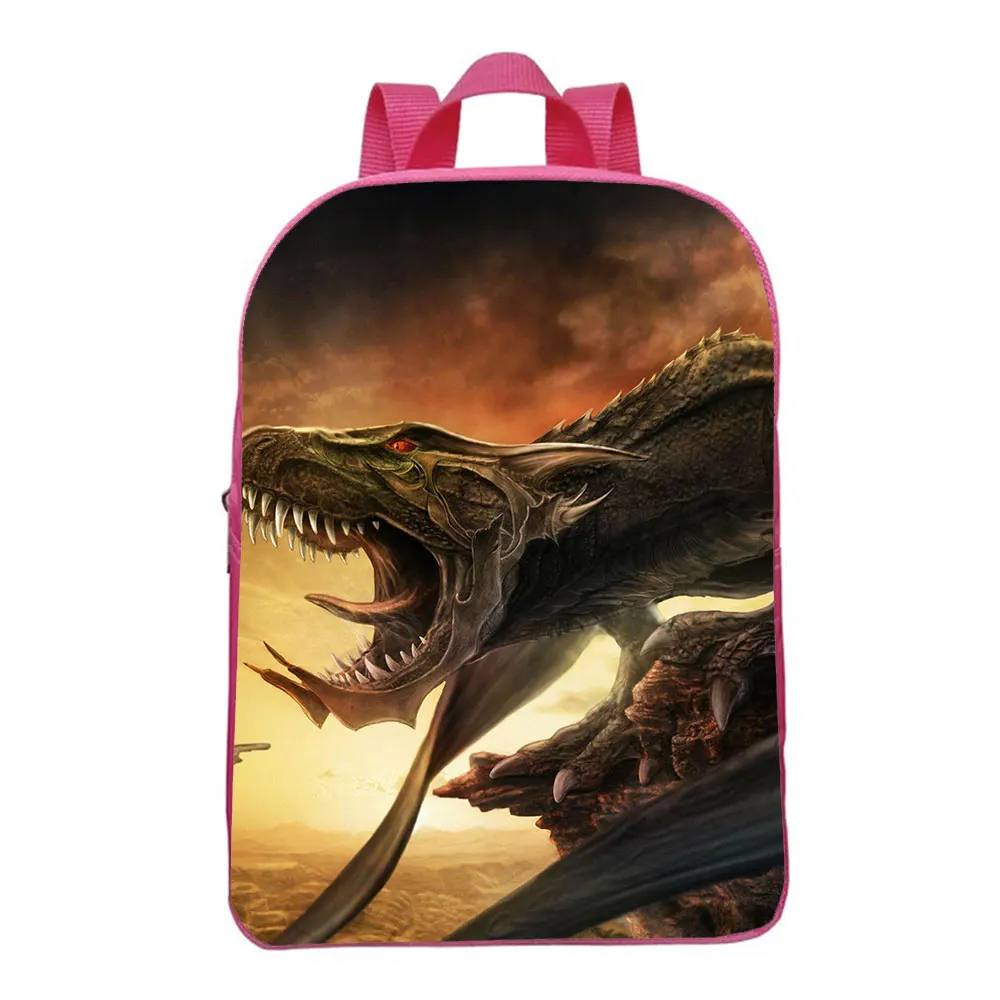 Monster Dinosaur Backpack Students School Bags Boys Girls Kids Teens Cartoon Rucksack 12 inches Travel Laptop Knapsack Unisex