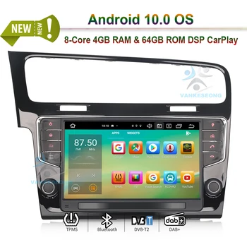 

9" Octa Core Bluetooth Android 10.0 Autoradio Car Stereo DAB+ 64G GPS Radio OBD Sat Navi CarPlay DSP for VW GOLF VII/7