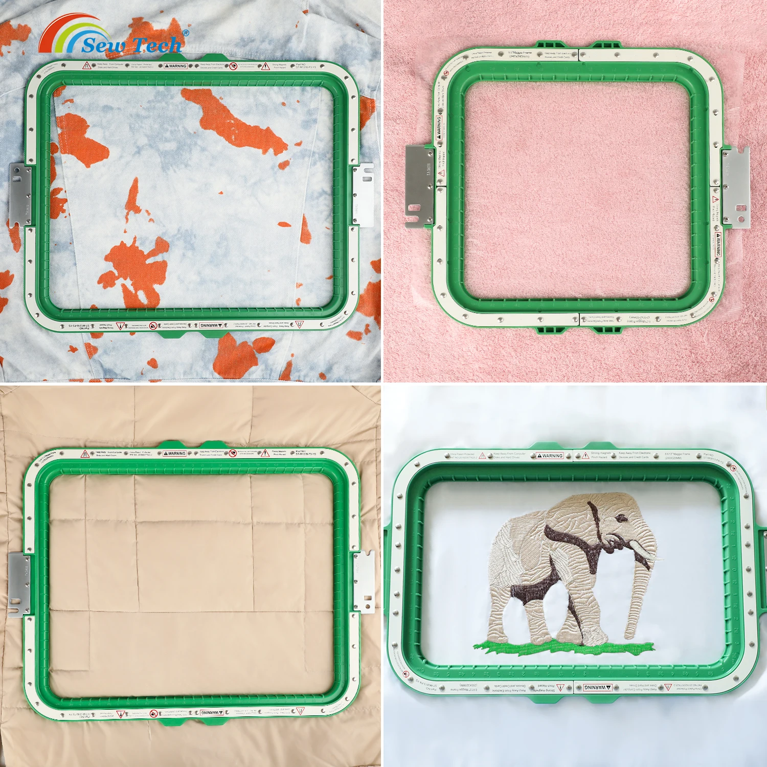 Sew Tech Magnetic Hoops for Tajima Toyota Embroidery Mighty Magnet Frames