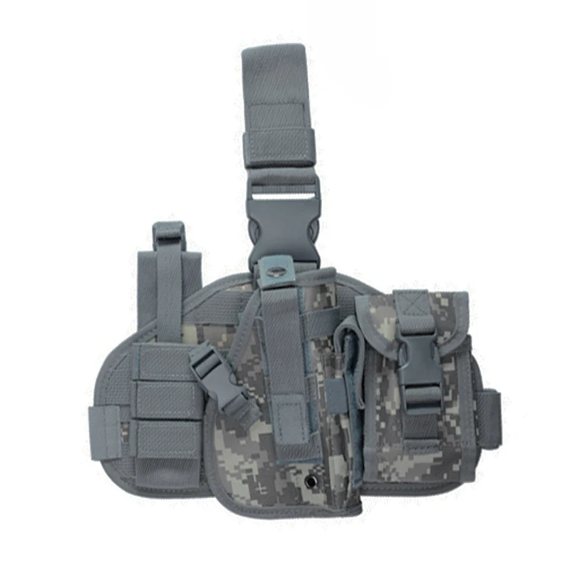 Military Airsoft Tactical Universal Gun Holster Molle Pistol Gun Bag Holster Handgun Outdoor Hunting Drop Leg GLOCK 17 19