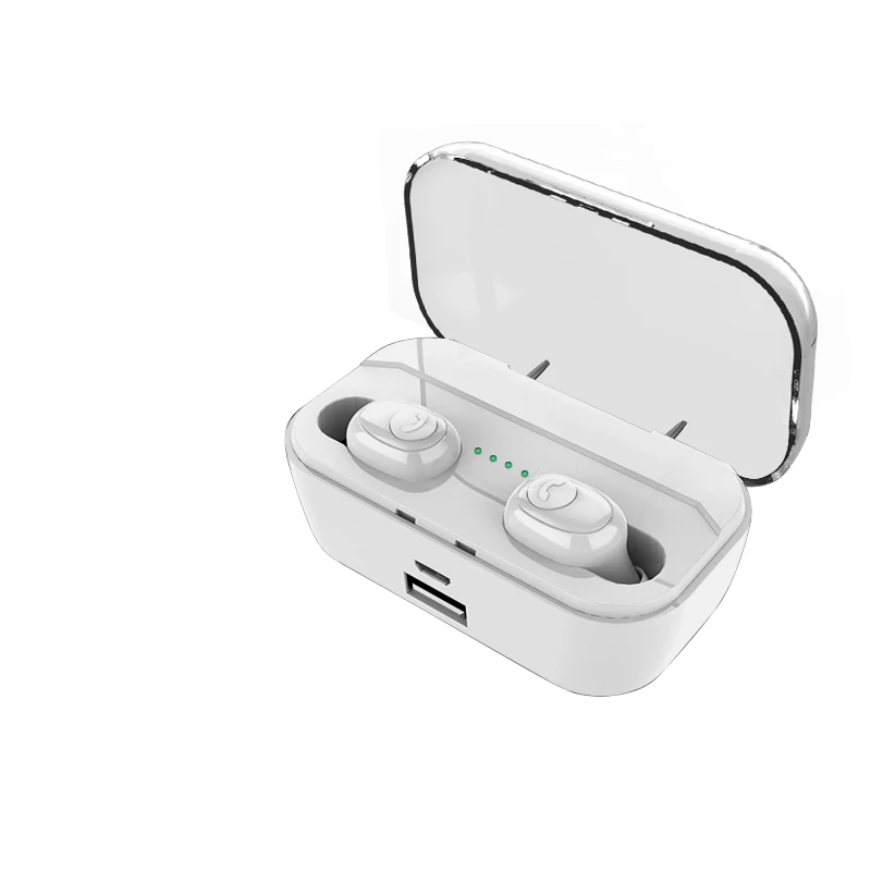 White G6S Bluetooth наушники 8D стерео Спортивные Беспроводные наушники TWS 3500 мАч Зарядка Внешний аккумулятор гарнитура с микрофоном водонепроницаемый - Цвет: White