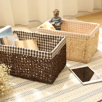 

Element Write Weave Straw Plaited Article Accept Basket Arrangement Box Accept Box Desk Accept Box Makeup Package Accept Storage