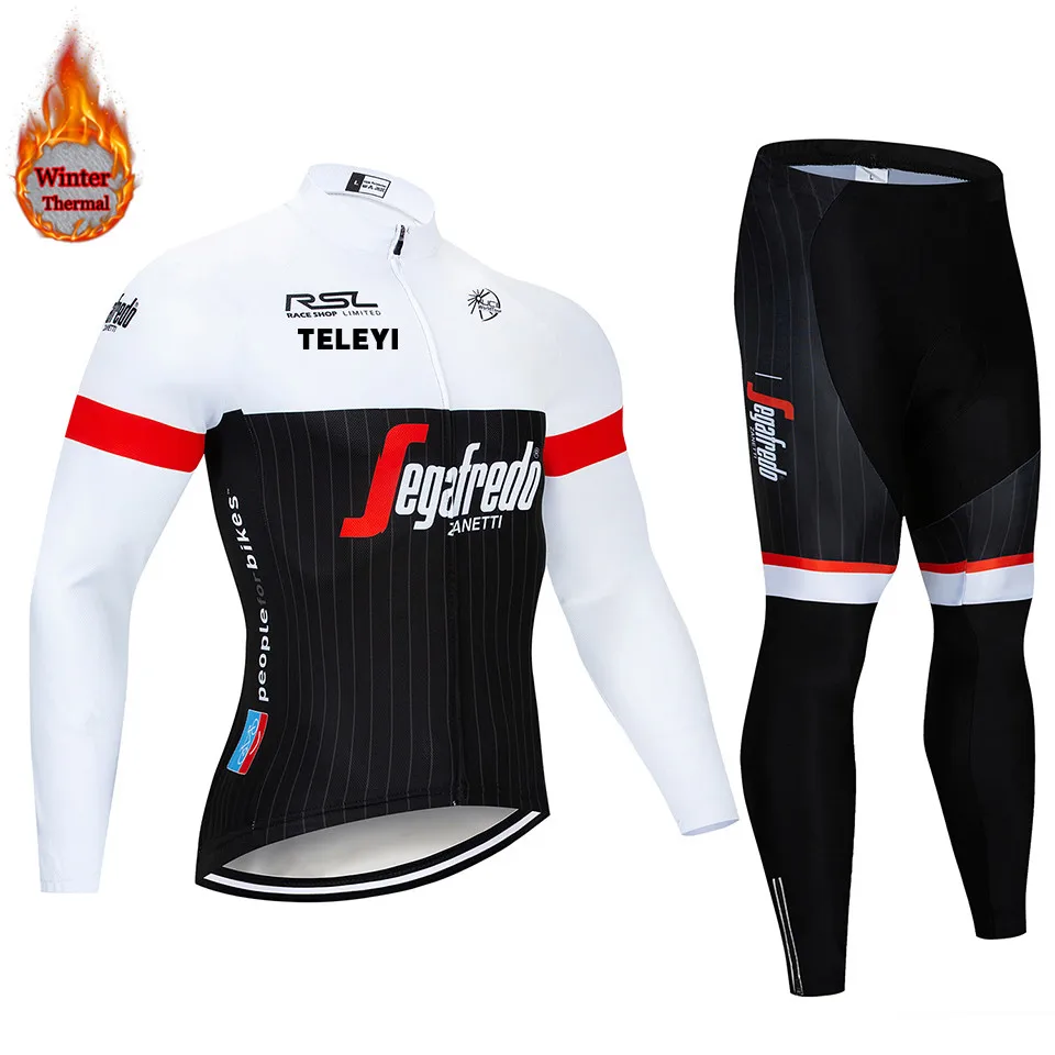 Треккинг SEGAFREDO зимний теплый флисовый комплект Джерси для велоспорта термальная одежда для велоспорта Mtb Одежда для верховой езды Ropa Ciclismo - Цвет: 3