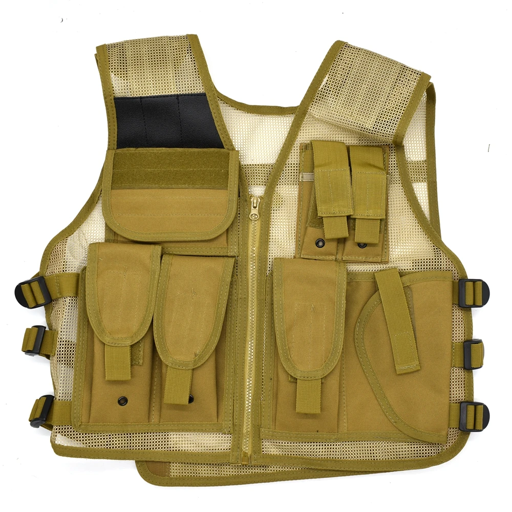 

Военный Тактический Жилет Molle, Женский легкий сетчатый жилет, нагрудный жилет для страйкбола, охотничья одежда с кобурой для оружия, сумочко...