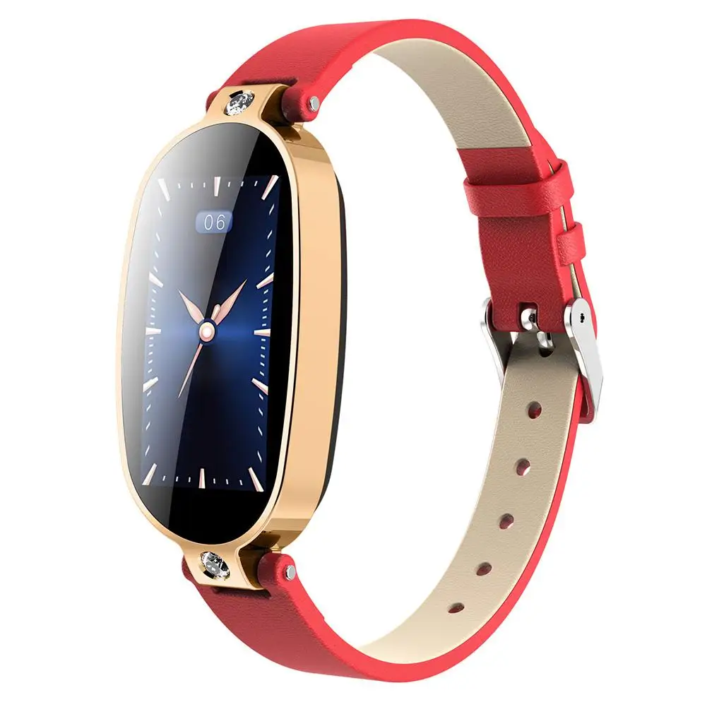 red gold B79 женский умный Браслет Bluetooth фитнес-трекер PPG ECG кровяное давление напоминание цветной экран здоровье водонепроницаемые часы - Цвет: red gold