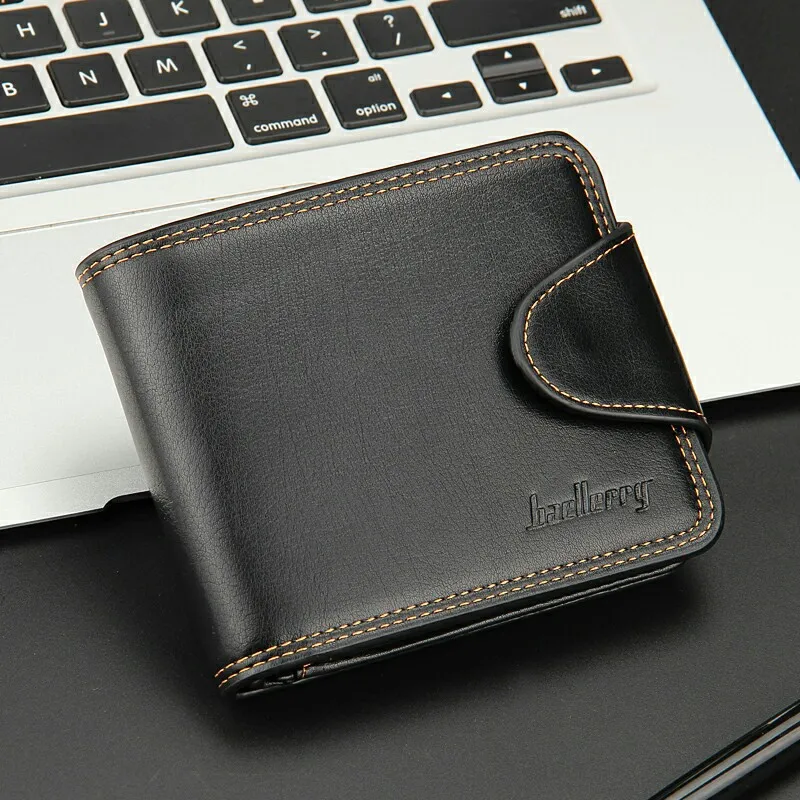 Small Men Wallets Credit Card Holders Zipper Luxury Brand Famous Handmade Leather Men Wallet Coin Pocket Male Purse Clutch Black