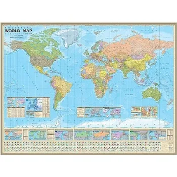 

Political world map in English, 1:26 million on rakes