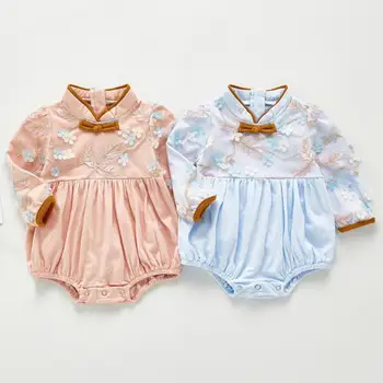 

Baby Photography Props Newborn Girls Bodysuit Infant Birthday Party Clothes Cute Floral Print Baby Jumpsuits