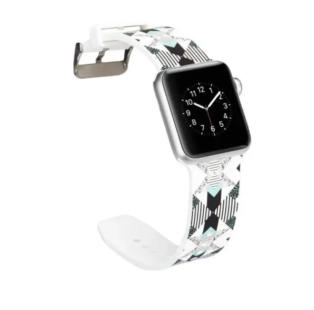 Apple силиконовый ремешок для часов для Iwatch ремешок 42 мм 44 мм браслет ремешок для часов аpple 38 мм 40 мм адаптер Iwatch 4/3/2/1 - Цвет ремешка: C5